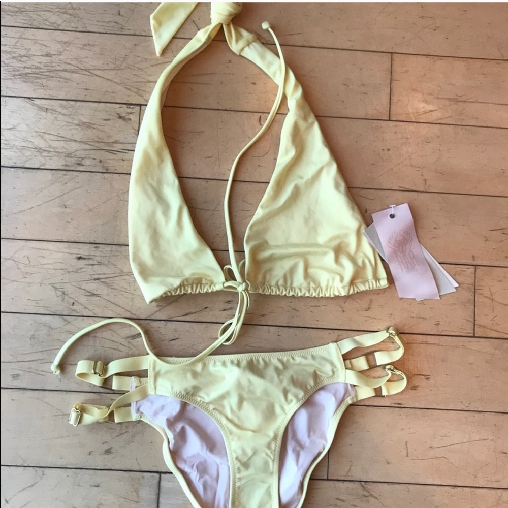 hot as hell yellow bikini